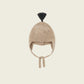 Oatmeal Charcoal contrast Tassel Hat