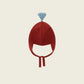 Paprika Winter Sky contrast Tassel Hat