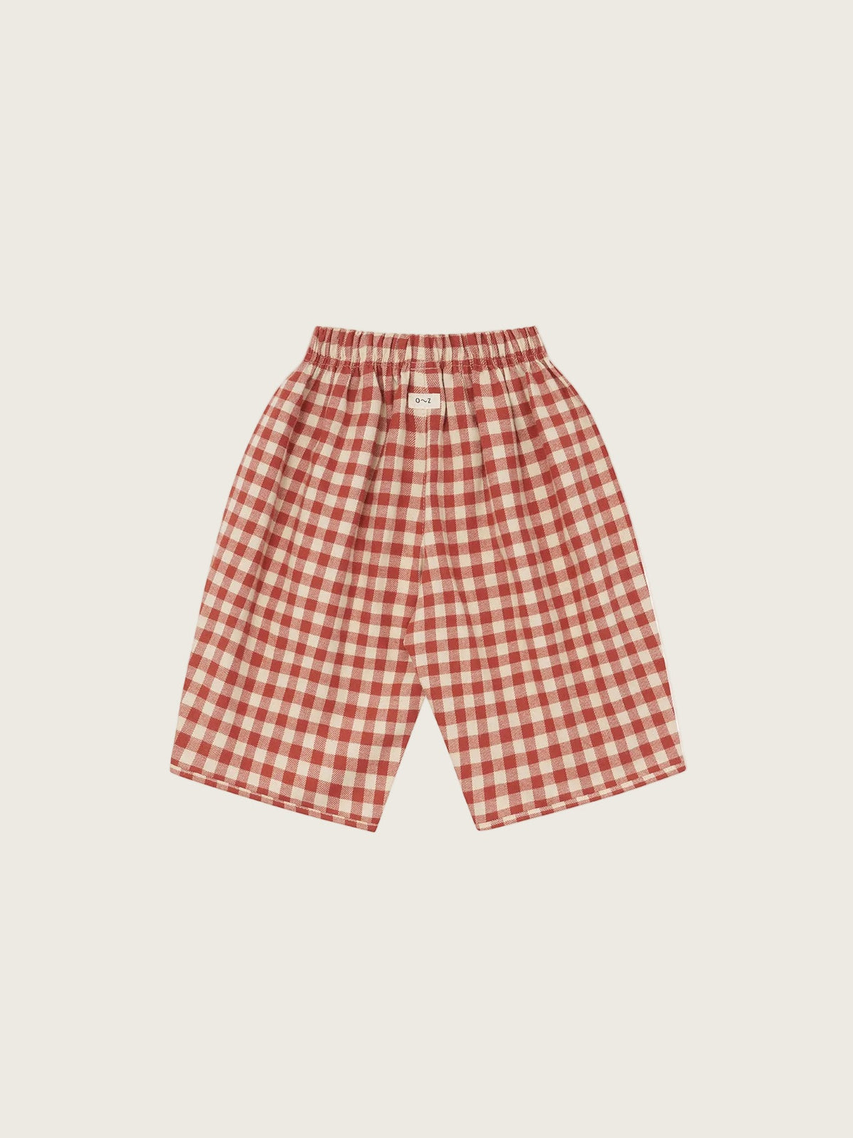 Paprika Gingham Barrel Pants