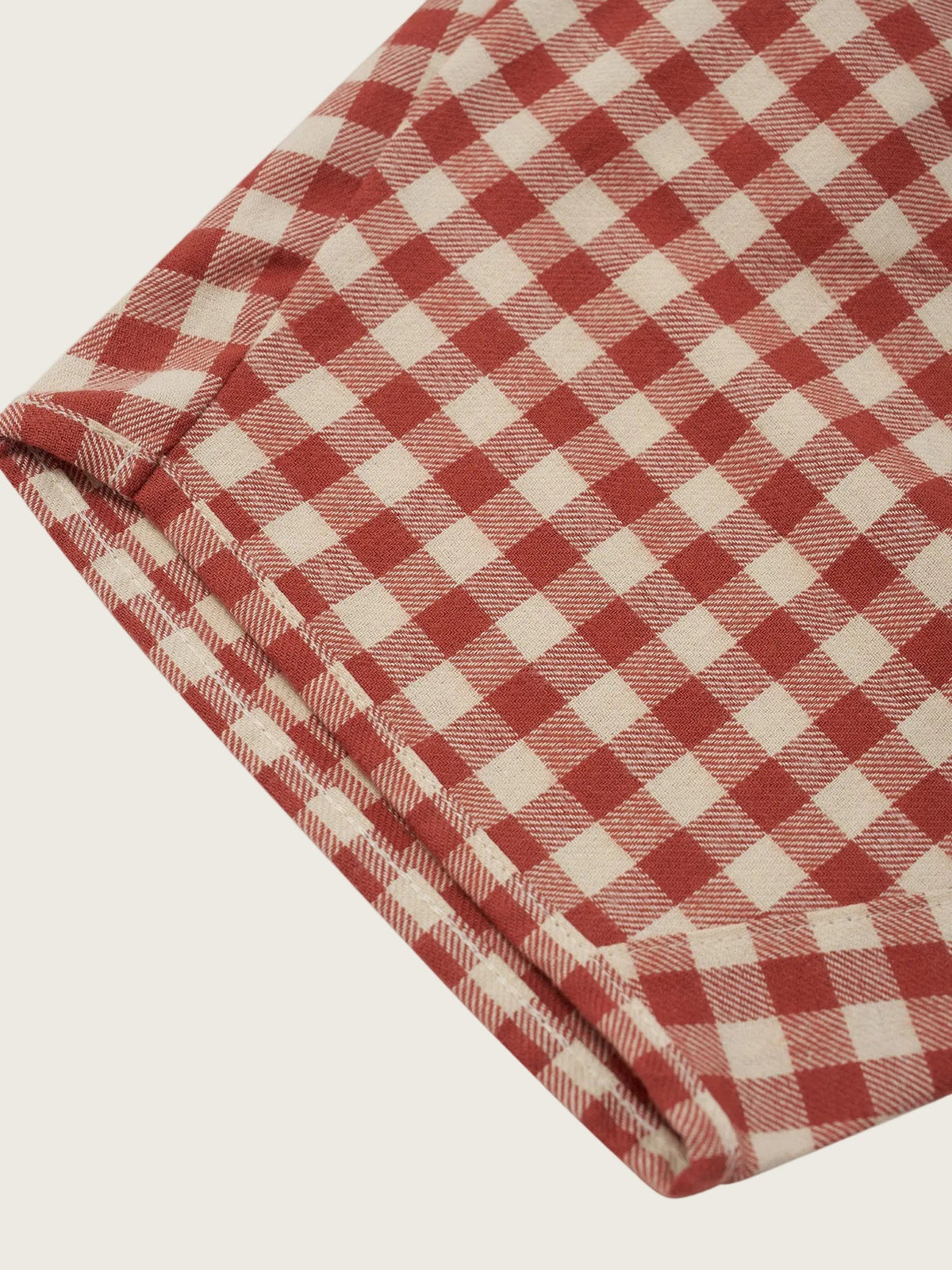 Paprika Gingham Barrel Pants