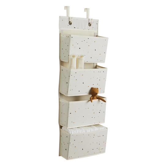 Terrazzo Cream Recycled Fabric Over the Door Organizer