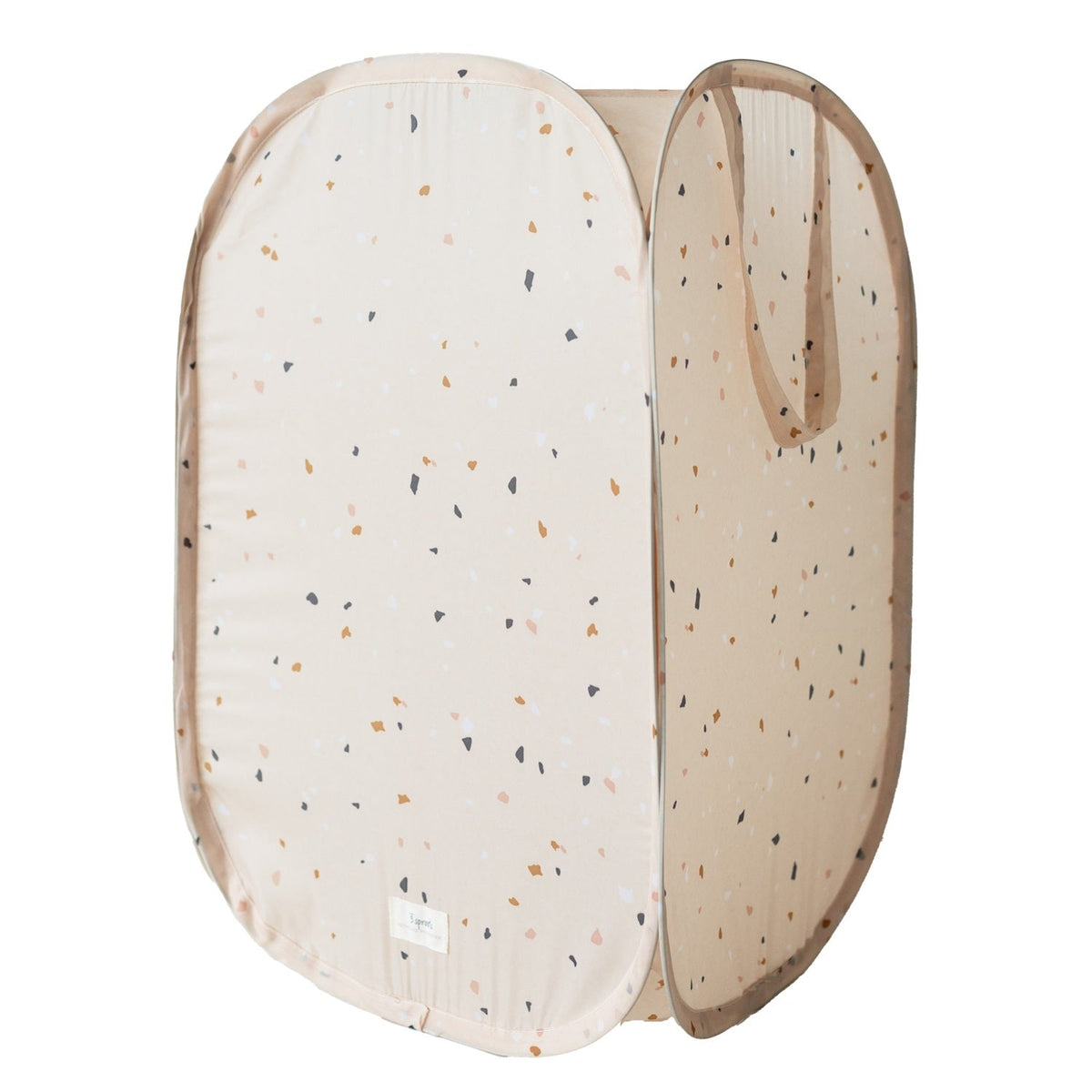 Terrazzo Beige Recycled Fabric Pop-Up Laundry Hamper