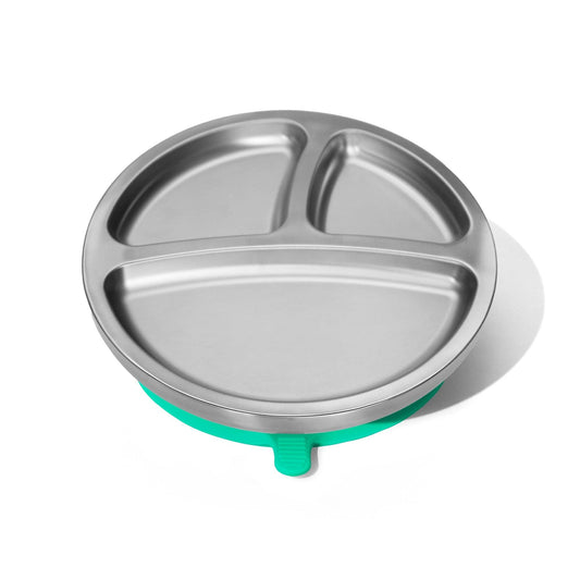 Stainless Steel Suction Baby Plate | Round Divided