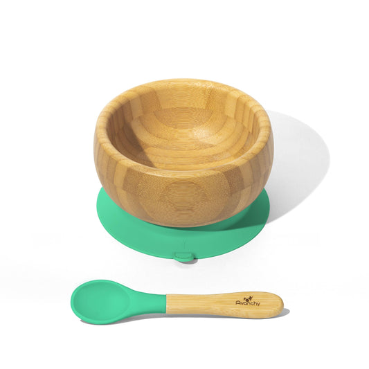 Baby Bowl + Spoon | Bamboo & Silicone