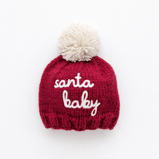 Santa Baby Crimson Beanie Hat for Baby & Kids
