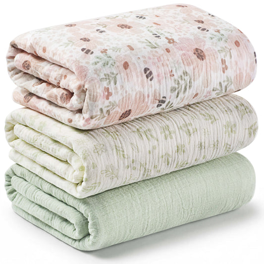 3-Pack Lyra Muslin Swaddle Blankets