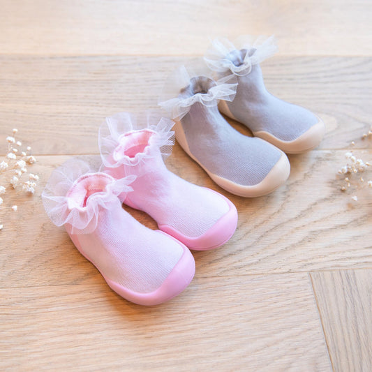Tulle Trim | Ruffle Baby Shoes