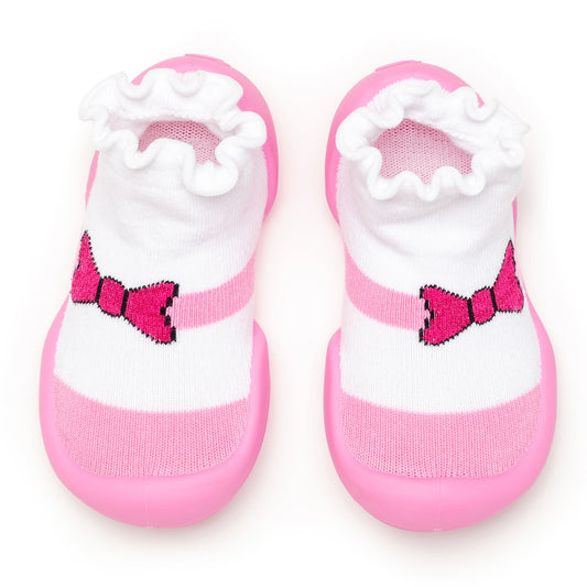 Mary Jane Bow | Baby Sock Shoes