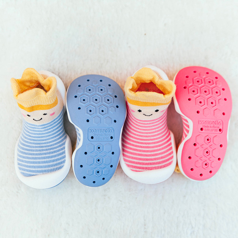 Crown Princess & Prince | Baby Sock Shoes