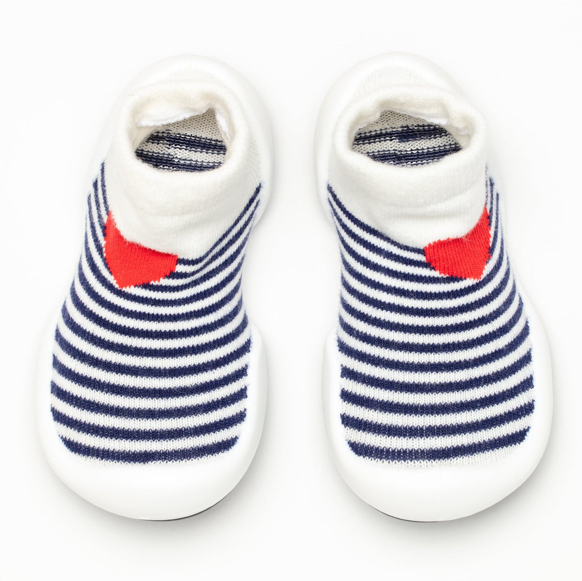 Heartbreaker | Striped Baby Sock Shoes