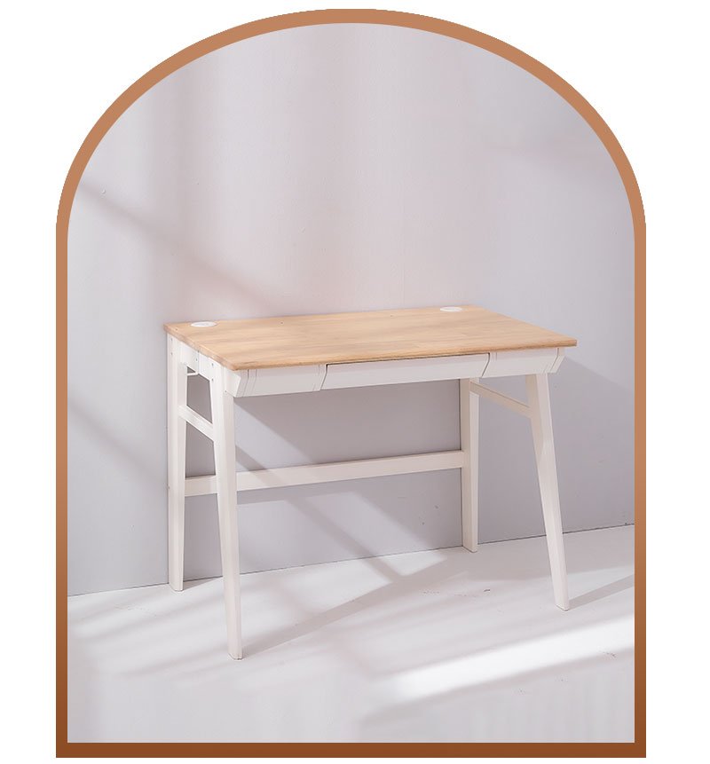 Calla Solid Wood Growth Desk with Storage Drawer
