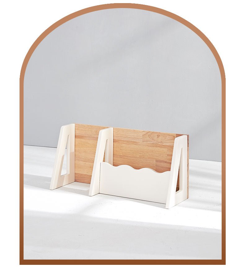 Calla Compact Solid Wood Desk Bookshelf