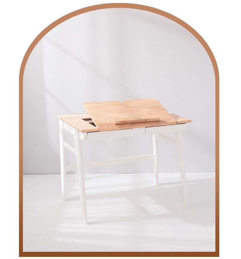 Calla Adjustable Solid Wood Growth Desk with Easel