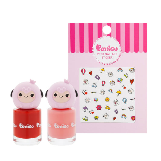 2-Color Nail Art Kit - Berry Bliss (+ Nail Sticker Set)