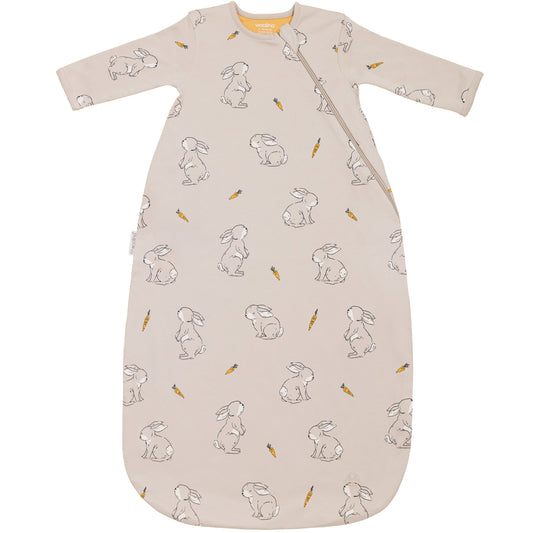 Slumber Sack, Baby Sleep Bag with Sleeves, Merino Wool & Organic Cotton, Bunny