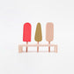 Ice cream bars / Vanilla, Melon and Watermelon