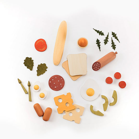 Wooden Play Food Set | Breakfast