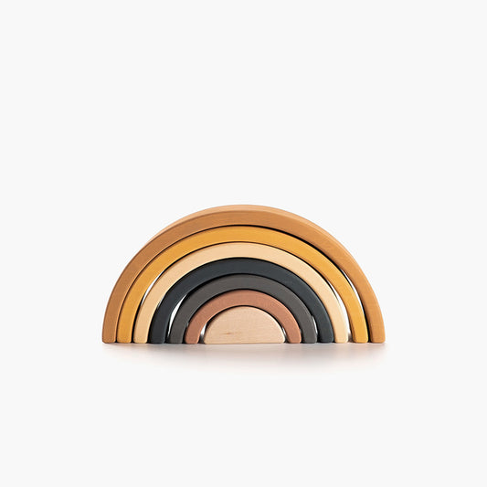 Wooden Rainbow toy / Mustard