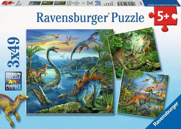 Dinosaur Fascination – 3 × 49 Pieces