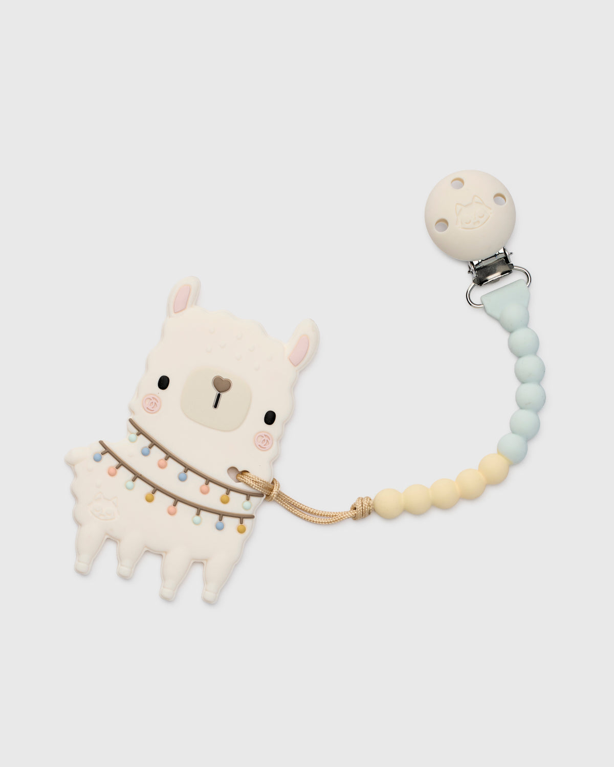 Loulou Lollipop OneC Silicone Clip & Teether Set - Lane Llama
