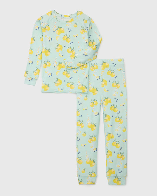 Loulou Lollipop TENCEL Long Sleeve Pajama Set - Lemon Squeezy