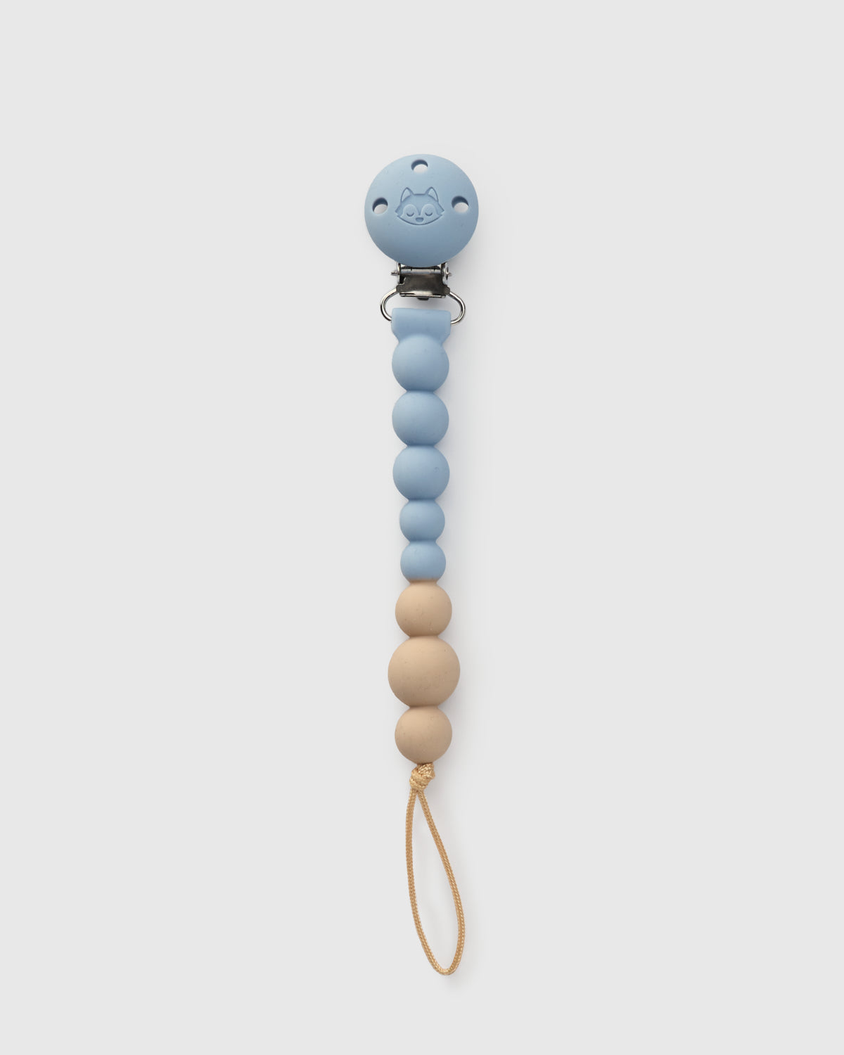Loulou Lollipop OneC Silicone Pacifier Clip - Blue Fog