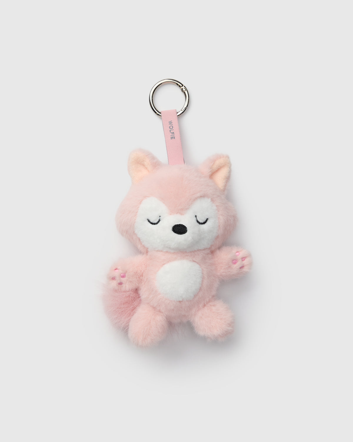 Loulou Lollipop Wolfie Plush Bag Charm - Pink