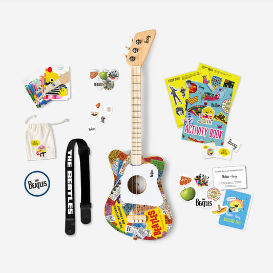 Beatles + Loog Mini Acoustic Guitar