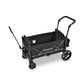 Black WonderFold X2M wagon without its canopy, viewed from above at an angle.